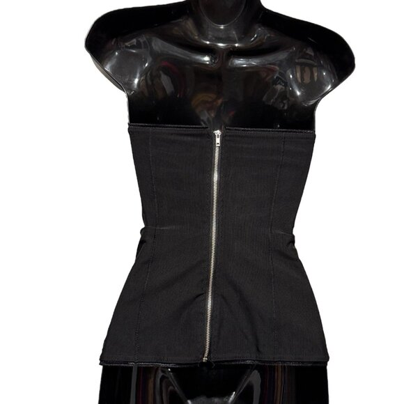 NWT Zara Black Bustier Underwire Boning Sweetheart Whimsigoth Womens size Small - Picture 4 of 14